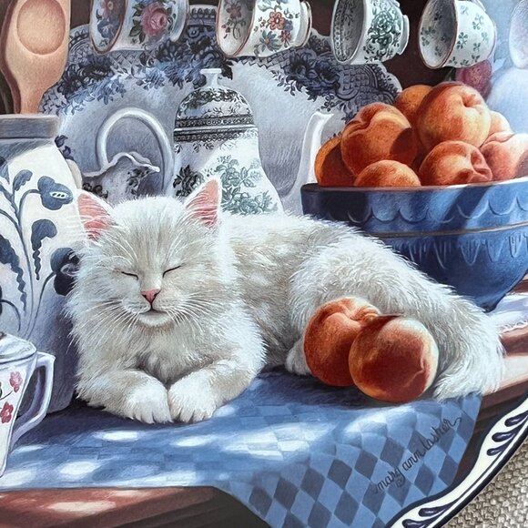 Collectible Plate Mabel's Sunny Retreat Mary Ann Lasher Warm Country Moments Cat - Picture 3 of 14